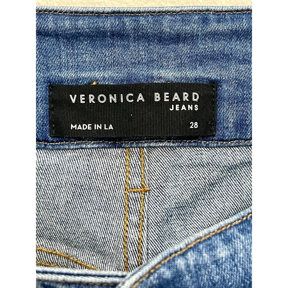 VERONICA BEARD Jaylen High Rise Jean Shorts Blue Denim Size 28 - Picture 11 of 16